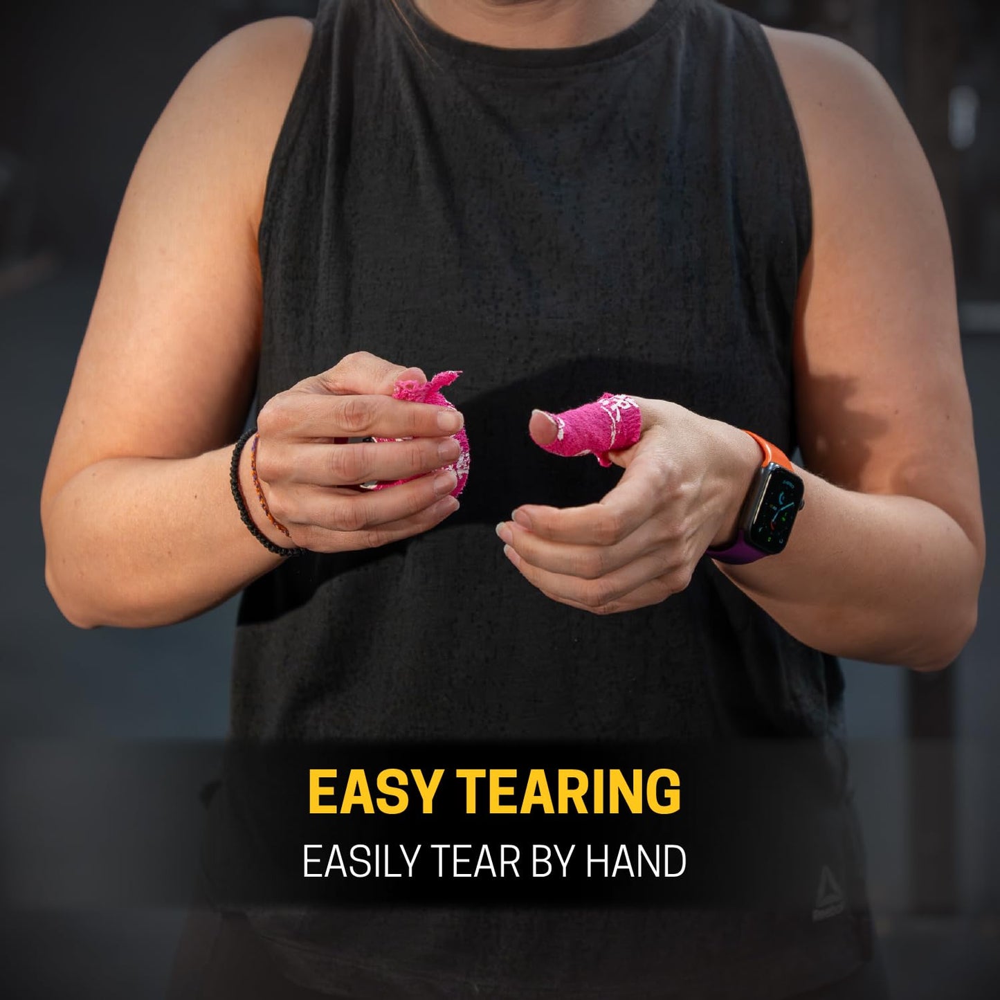 GainzGrip Hook Grip Tape - 4 Rolls Thumb Tape for Weightlifting, CrossFit, Olympic Lifting, Powerlifting & Barbell Training